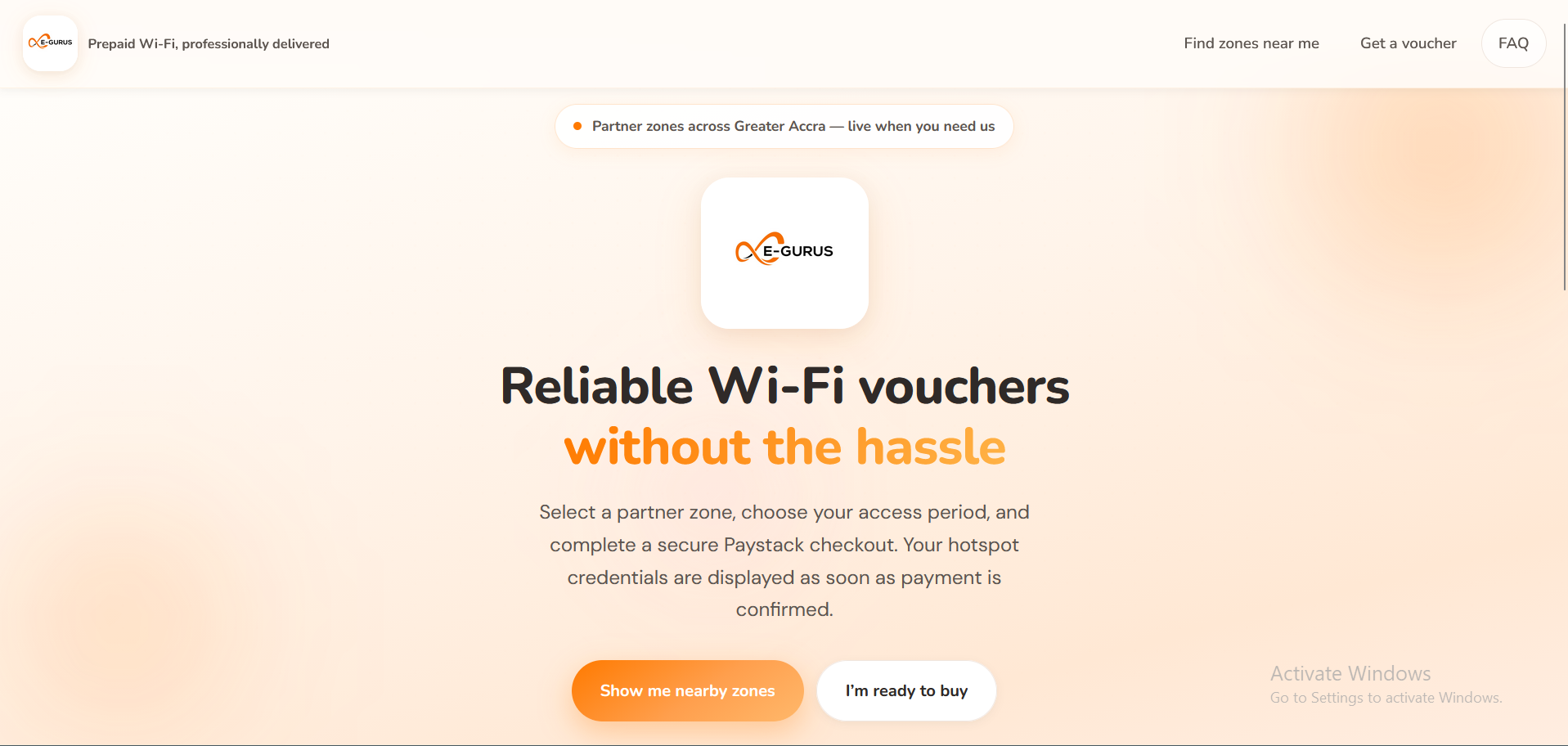 E-Gurus WiFi Zone platform preview